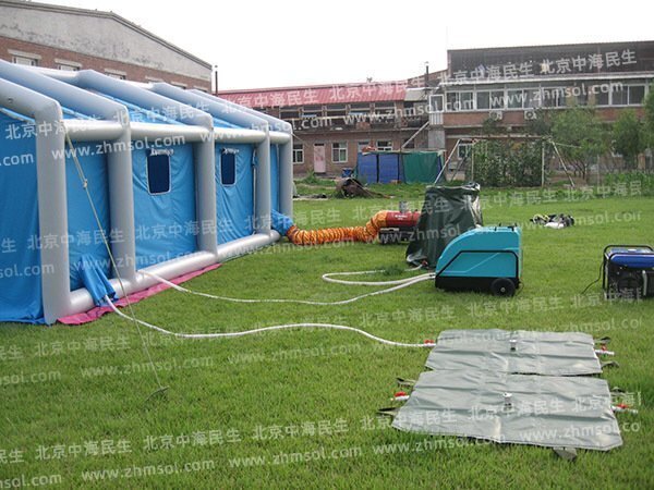 洗消帳篷怎么充氣