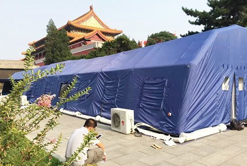 大型藍色充氣帳篷4