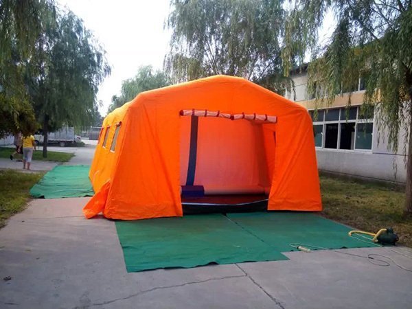 橘色充氣帳篷3