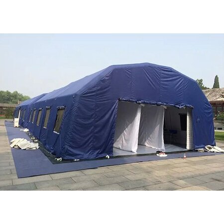 大型藍(lán)色充氣帳篷